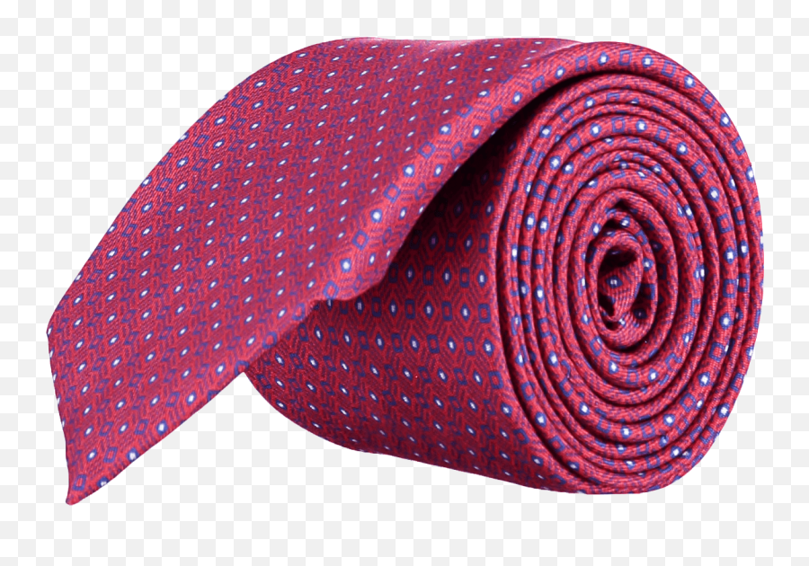 Geometric Diamond Silk Tie - Red Blue U0026 White Paisley Png,Red Tie Png