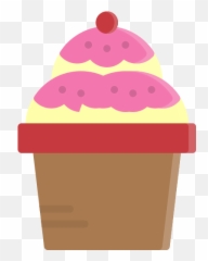 Ice Cream Dessert Topping Cup Food Sweet Free Icon Of - Girly png