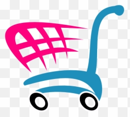 Vector Shopping Cart Logo Clipart - Full Size Pink png