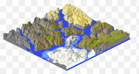 Dance Of Colors - 2k Custom Terrain Minecraft Map Glaciokarst png