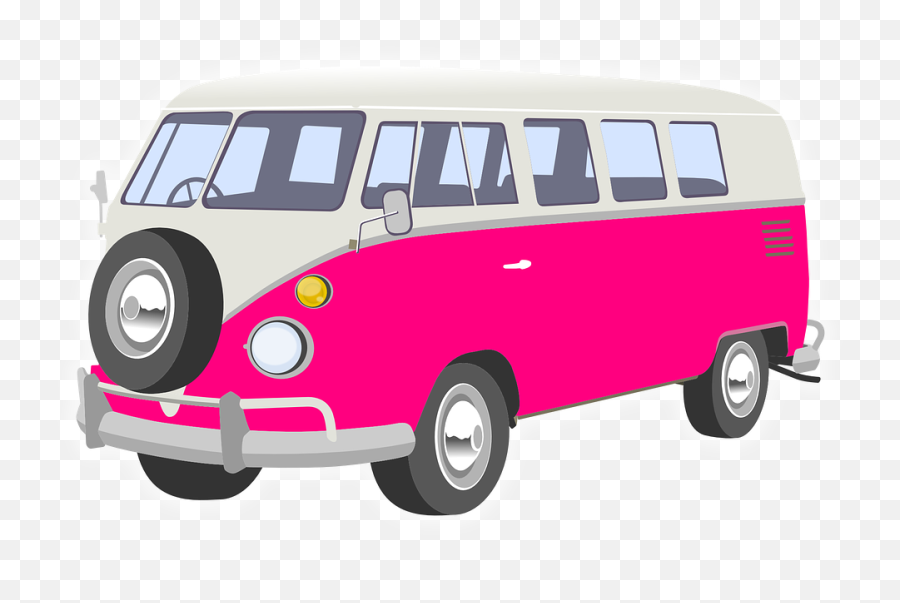 Van Camper Pink - Free Vector Graphic On Pixabay Pink Van Clipart Png,Pink Car Png