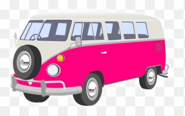 Van Camper Pink - Free Vector Graphic On Pixabay Pink Van Clipart Png,Pink Car Png