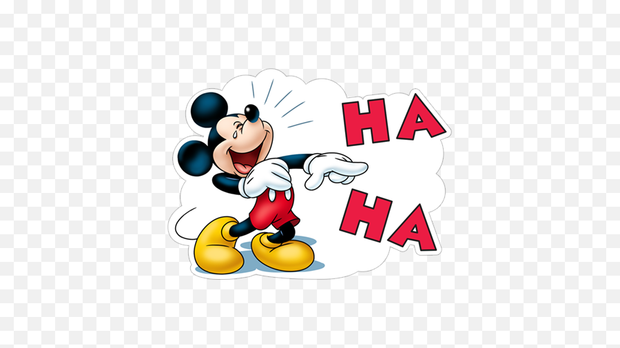 Download Ha Haha Laugh Lol Mickey - Mickey Mouse Animated Stickers Png,Haha Png