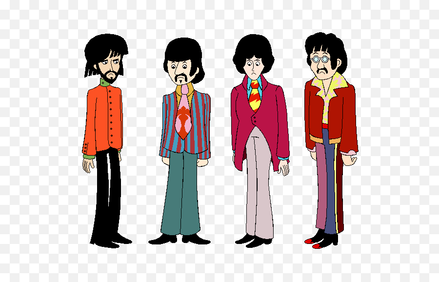 Clipart People Transparent Background - Easy Beatles Cartoon Drawing Png,People Transparent Background