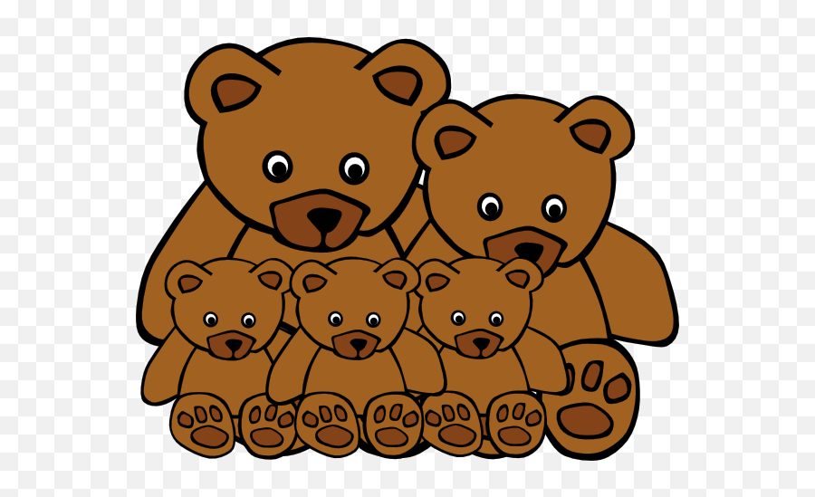 Bear Family Clip Art - Vector Clip Art Online Transparent Background Teddy Bear Clipart Png,Family Clipart Png