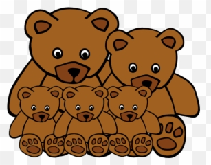 Bear Family Clip Art - Vector Clip Art Online Transparent Background Teddy Bear Clipart Png,Family Clipart Png