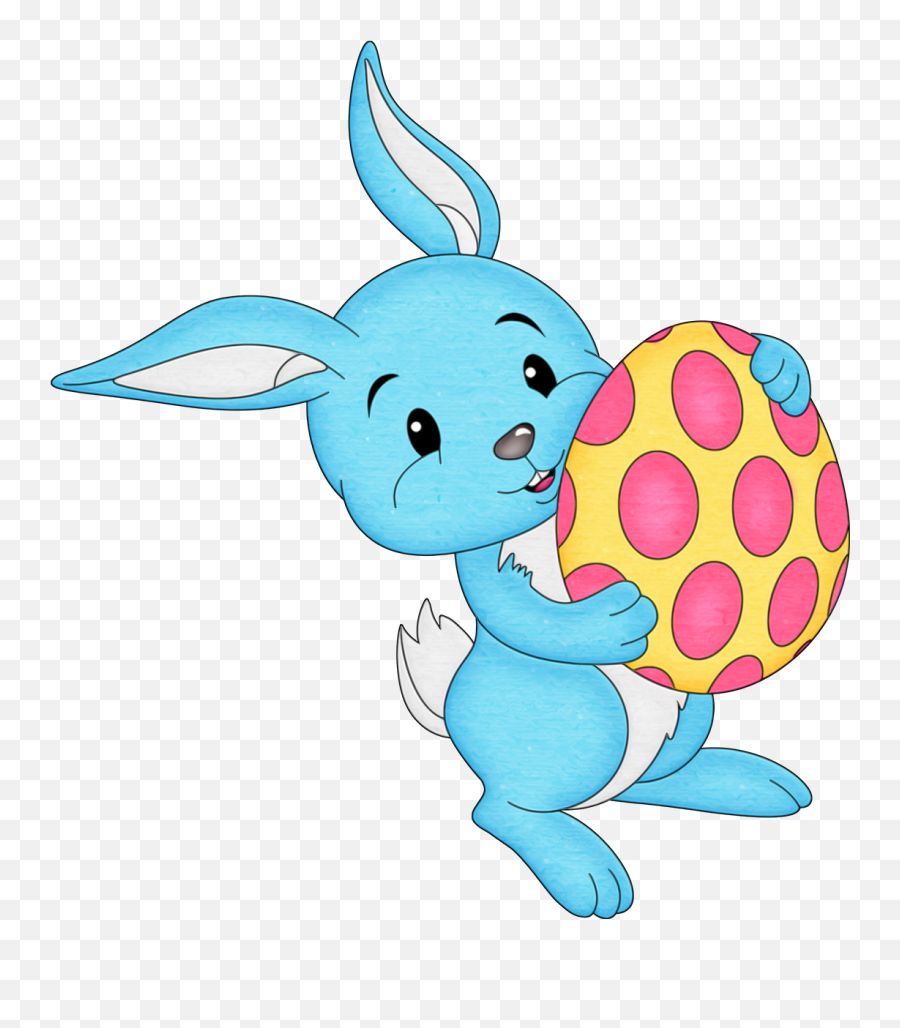 Download Blue With Transparent Egg Bunny Easter Clipart Png - Easter Bunny Transparent Background,Easter Clipart Png