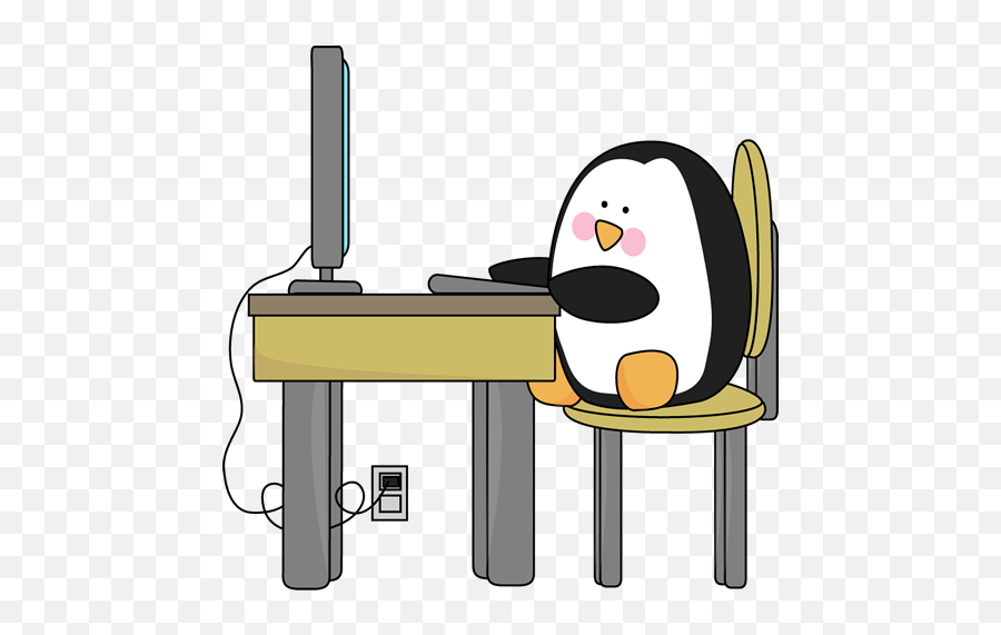 Me Gusta Clipart - Clip Art Library Penguin On A Computer Png,Me Gusta Png