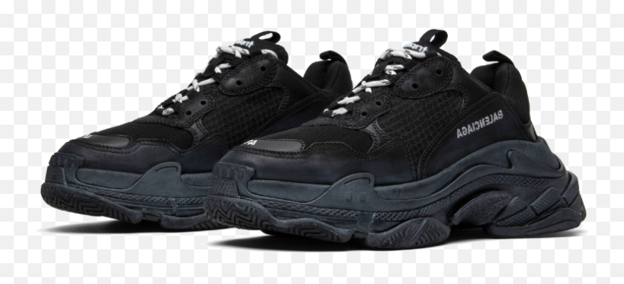 Balenciaga Triple S Black - 512176 W09o1 1000 Wethenew Buty Nike Air Max 95 Czarne Png,Balenciaga Png