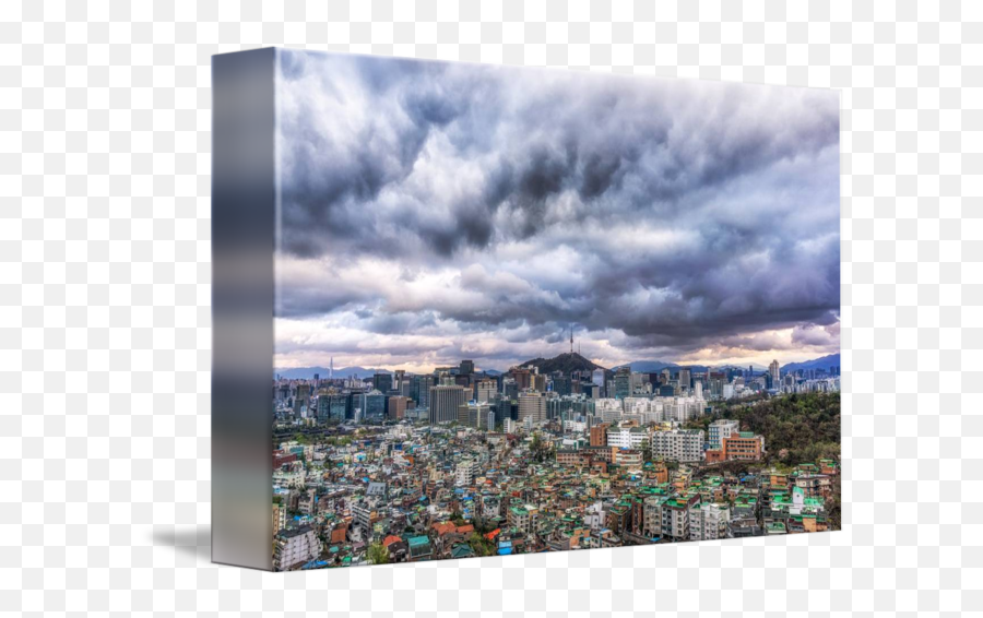 Dark Clouds Over Seoul By Insung Choi - Cityscape Png,Dark Clouds Png