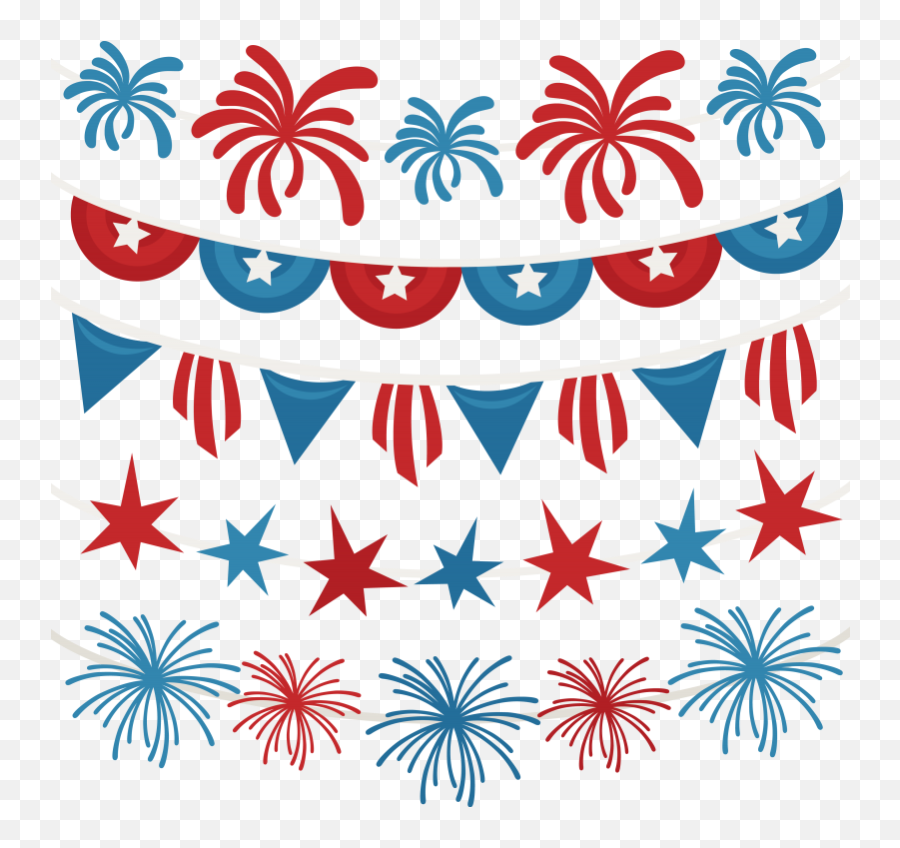 4th Of July Banners Svg Scrapbook Files - Fourth Of July Banners Png,Banners Png