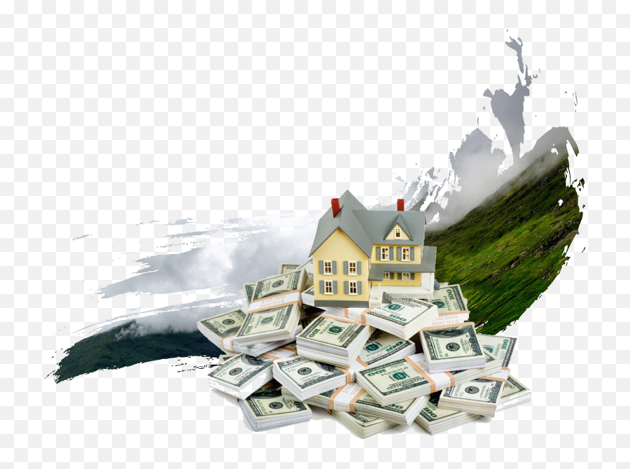 Download House - Real Estate,Money Pile Png