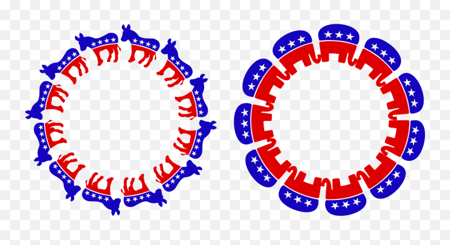 Democrat Republican Frame - Free Vector Graphic On Pixabay Democrat Donkey Png,Republican Symbol Png