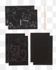 Cutie Cats Scratch And Scribble Mini Art Kit - Horizontal Png,Scratch Cat Png