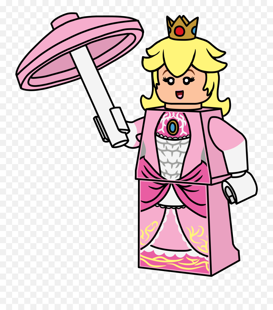Cpucs Fighters As Lego Minifigures 41 Princess Peach - Fictional Character Png,Princess Peach Png