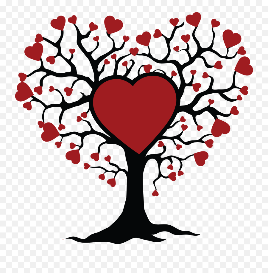 Tree Of Life Vector - Tree Of Life With Hearts Png Download Albero Della Vita Disegno,Red Hearts Png