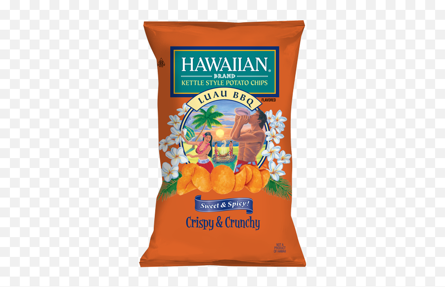 Hawaiian Brand Snacks Kettle Style Potato Chips - Hawaiian Luau Bbq Chips Png,Potato Chips Png