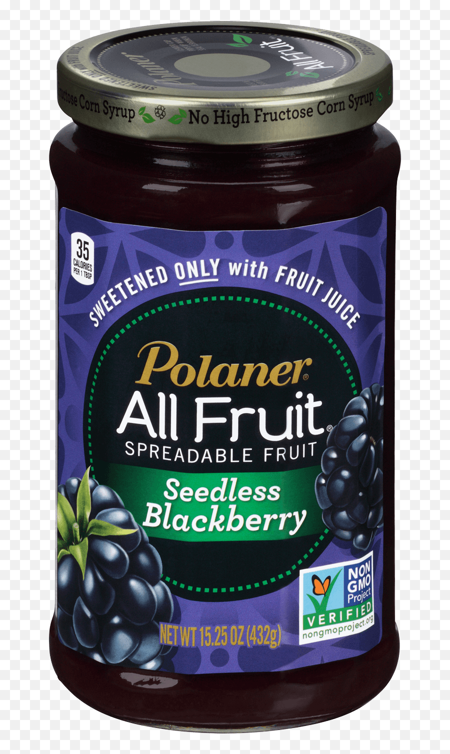 Seedless Blackberry - All Fruit Blueberry Spread Png,Blackberries Png