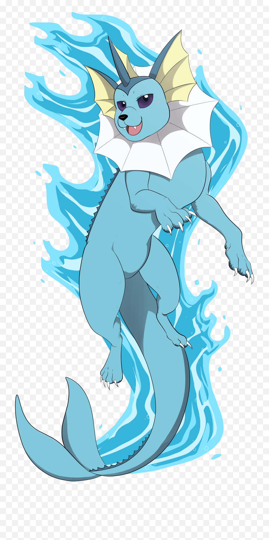 Vaporeon U2014 Weasyl - Mythical Creature Png,Vaporeon Transparent