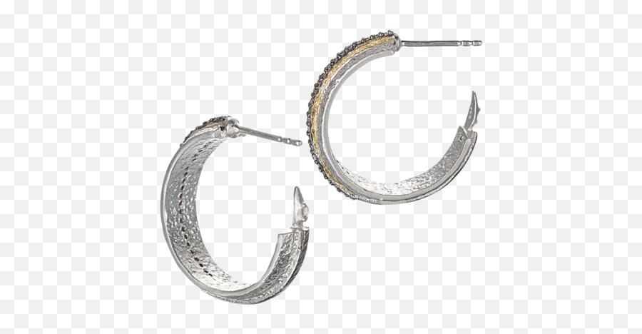 Sterling Silver Hoop Earrings With - Solid Png,Hoop Earrings Png