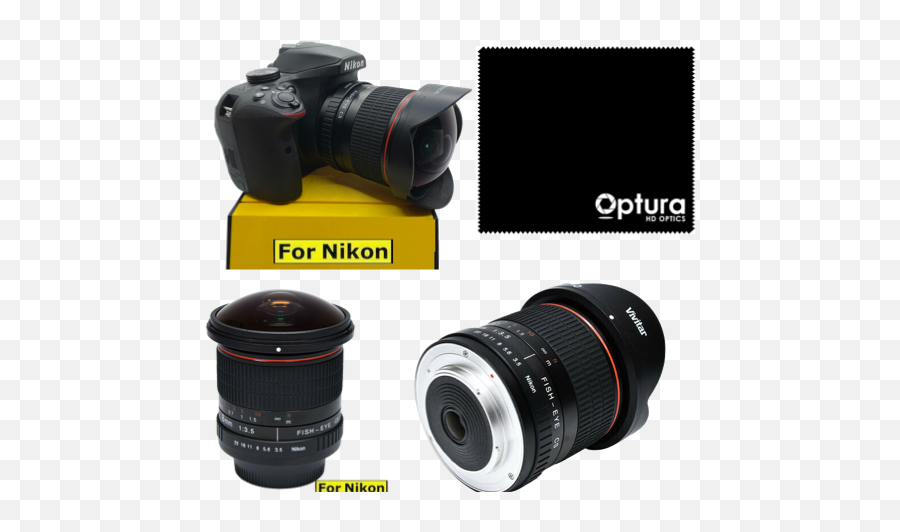 Dedicated Hd 16k Aspherical Fisheye Lens For Nikon D3400 - Kit Lens Png,Nikon Lens Icon