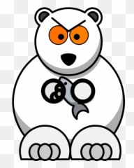 Cartoon Polar Bear Png Picture Black And White Stock - Cute Cartoon Polar Bear Clipart,Polar Bear Png