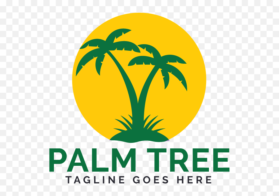 Palm Tree Logo Design - Graphic Design Png,Palm Tree Logo
