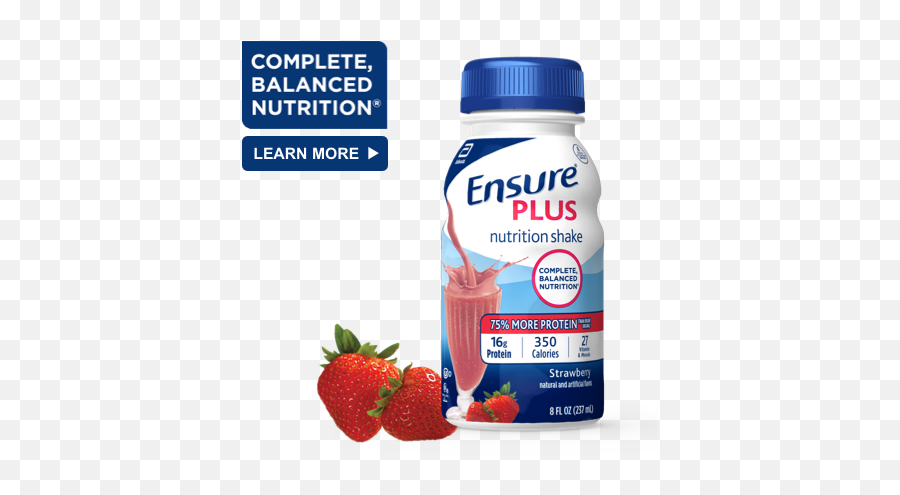 Ensure Plus Strawberry High Calorie Shakes For Weight Gain - Ensure Plus Strawberry Png,Gain Weight Icon