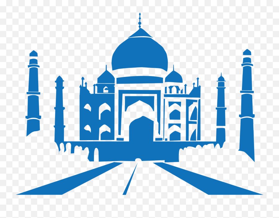 World Landmarks Blue Icons - Clip Art Tajmahal Png,Taj Mahal Icon