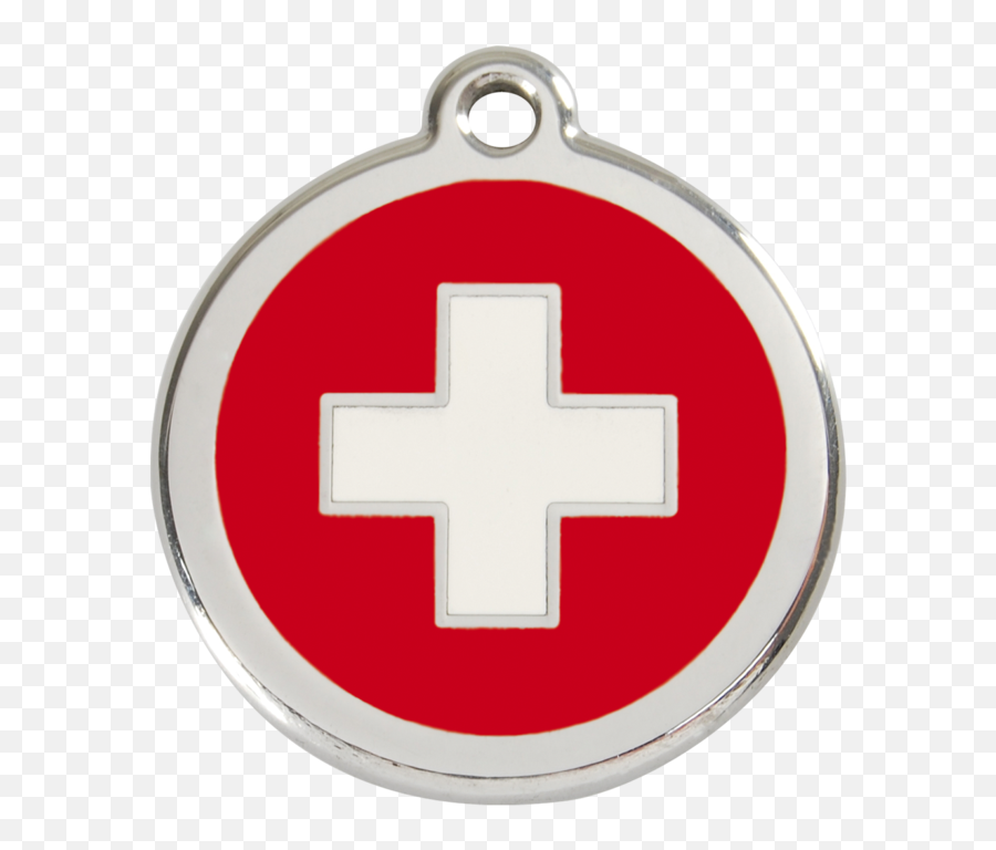 Red Dingo Swiss Cross Dog Tag - Croix Verte Png,Cross Buddy Icon