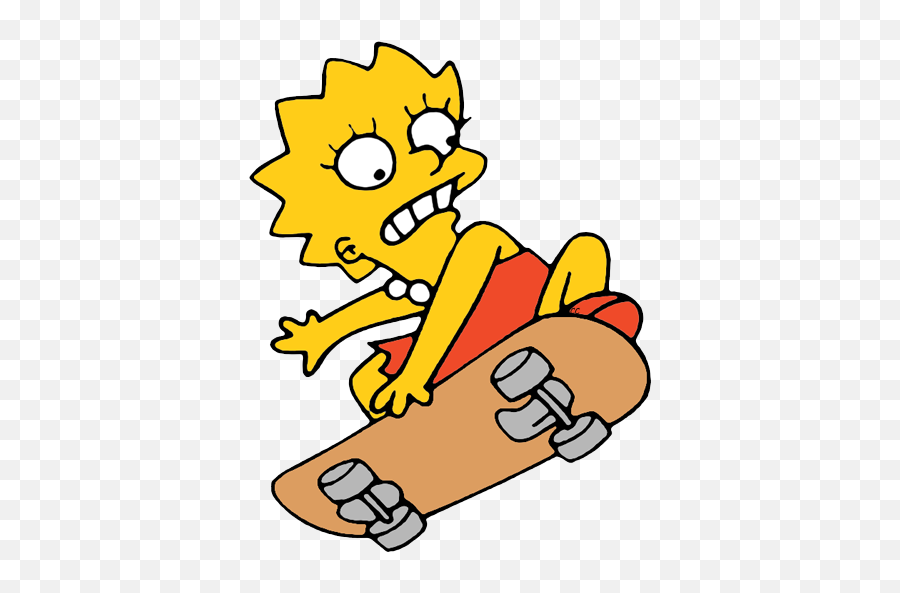 Simpsons Transparent Skateboard Png Picture 1180548 - Lisa Simpson On Skateboard,Lisa Simpson Png