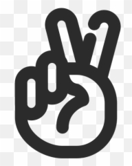 Free Victory Hand Line Icon - Available SVG PNG EPS AI Language