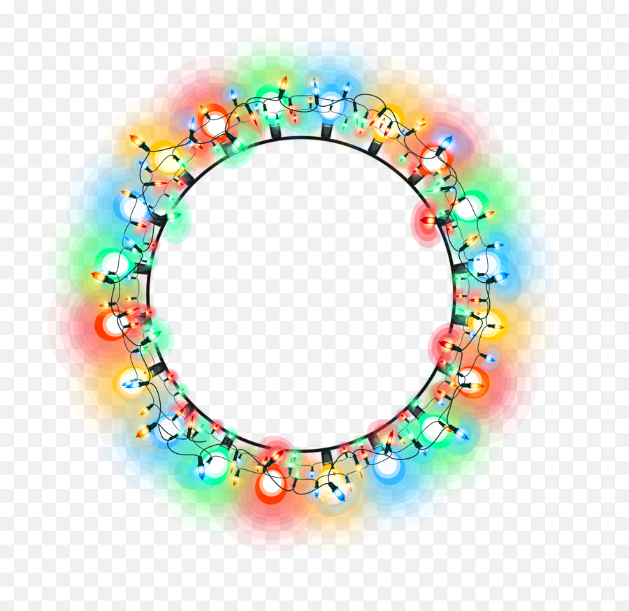 Christmas Lights In Circle Png Image - Transparent Background Christmas Lights Circle Png,Light Circle Png