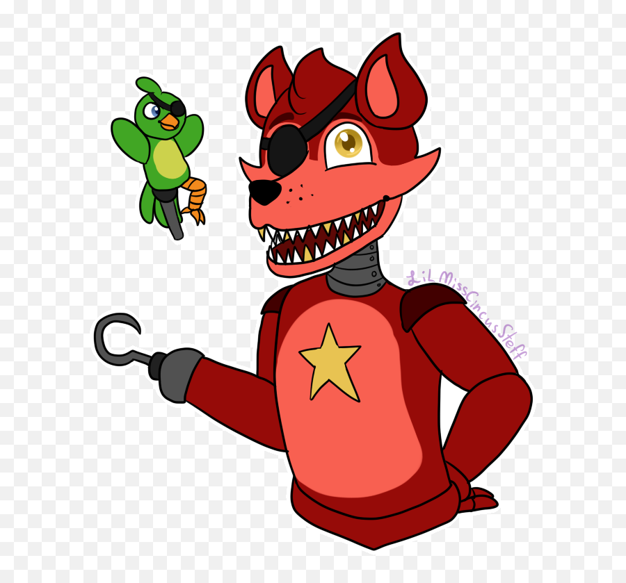 Rockstar Foxy Fivenightsatfreddys - Fnaf Drawings Rockstar Png,Foxy Transparent