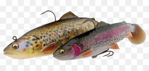 Savage Gear Lures 4d Rattle Trout - Soft baits PreRigged png