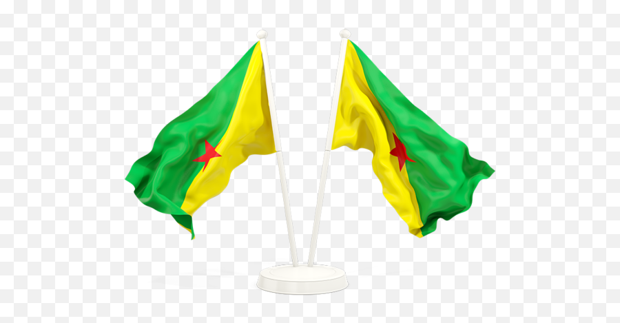 Two Waving Flags Illustration Of Flag French Guiana - Pakistan And Saudi Arabia Flag Png,French Flag Png
