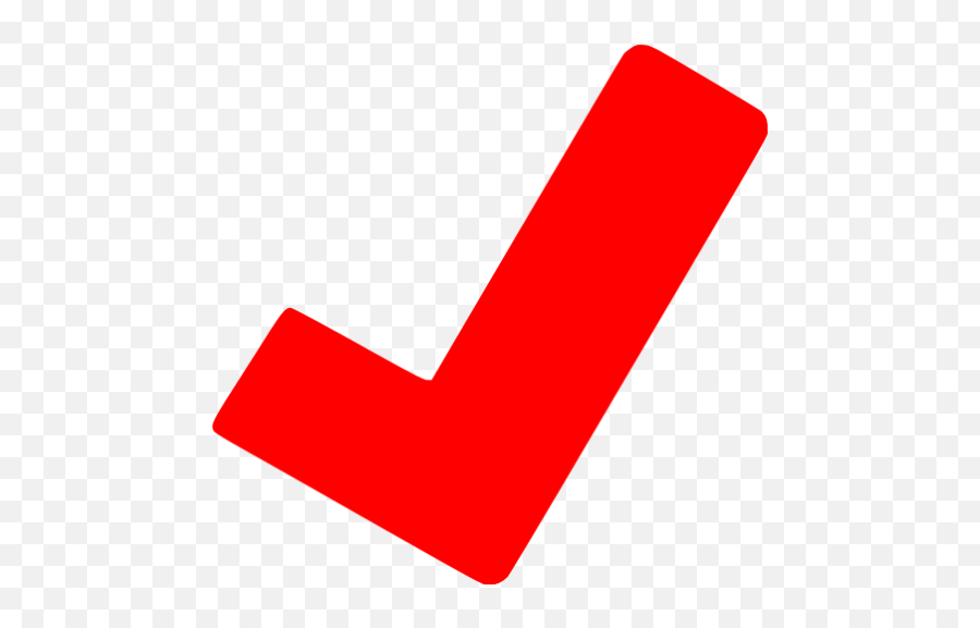 Red Check Mark Icon - Transparent Red Check Mark Png,Red Check Mark Png