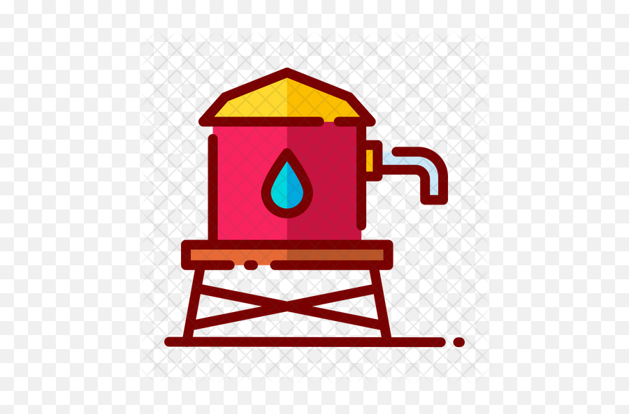Water Tower Icon Of Colored Outline - Kfc Png,Water Tower Png