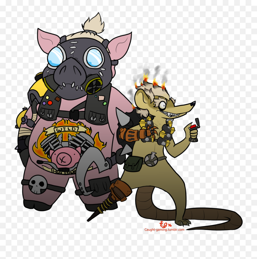 Overwatch Junkrat Roadhog - Junkrat And Roadhog Art Png,Junkrat Png