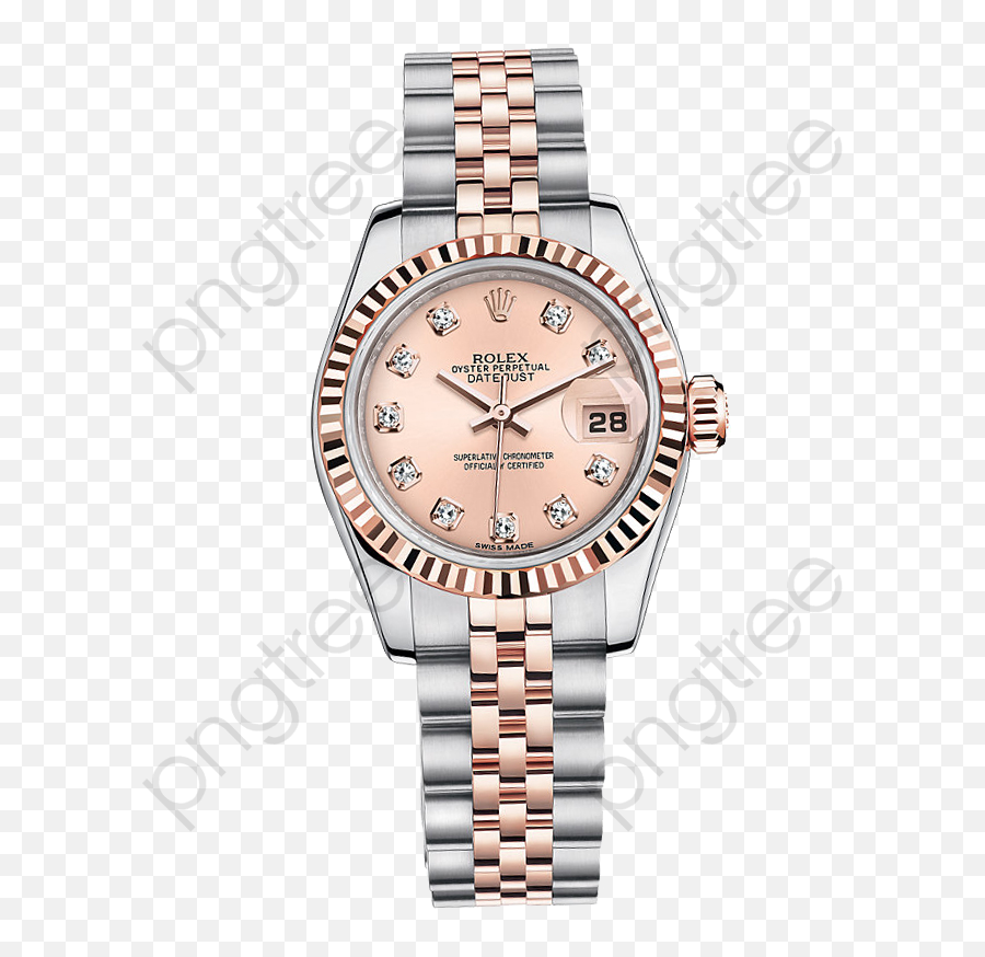 Watch Clipart Wrist - Rolex Lady Datejust 28 Png,Rolex Watch Png