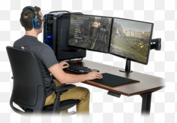 17 Awesome Pc Build Setup - Desktop Computer Table For Games Png,Computer Desk Png