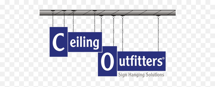 Ceiling Outfitters Sign Hanging Hardware U0026 Systems Easily - Graphic Design Png,Hanging Sign Png