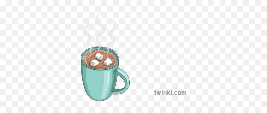 Mug Of Hot Chocolate With Steam Illustration - Twinkl Coffee Cup Png,Hot Chocolate Png