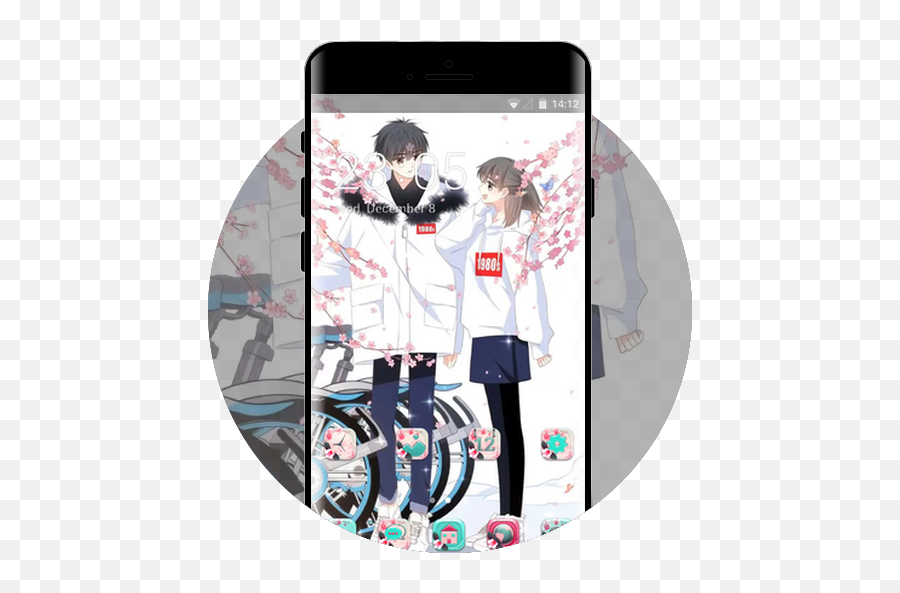 Anime Couple Free Android Theme U2013 U Launcher 3d - Theme 3d Android Animée Png,Anime Couple Transparent