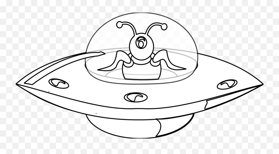 Download Ufo Clipart Free Space - Ufo Cartoon Black And Transparent Ufo Cartoon Png,Ufo Transparent Background