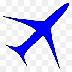 Boing Blue Freight Plane Icon Clip Art - vector png