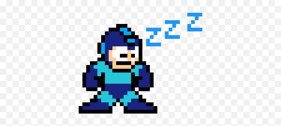 Sleeping Mega Man - Mega Man 8 Bit Png,Mega Man Transparent