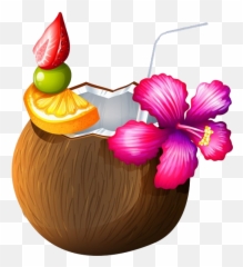 Coconut Water Png Transparent - Cocktail Clipart