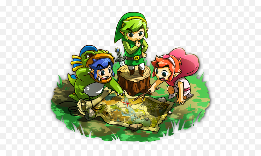 Triforce Heroes - Legend Of Zelda Triforce Heroes Art Png,Zelda Triforce Png