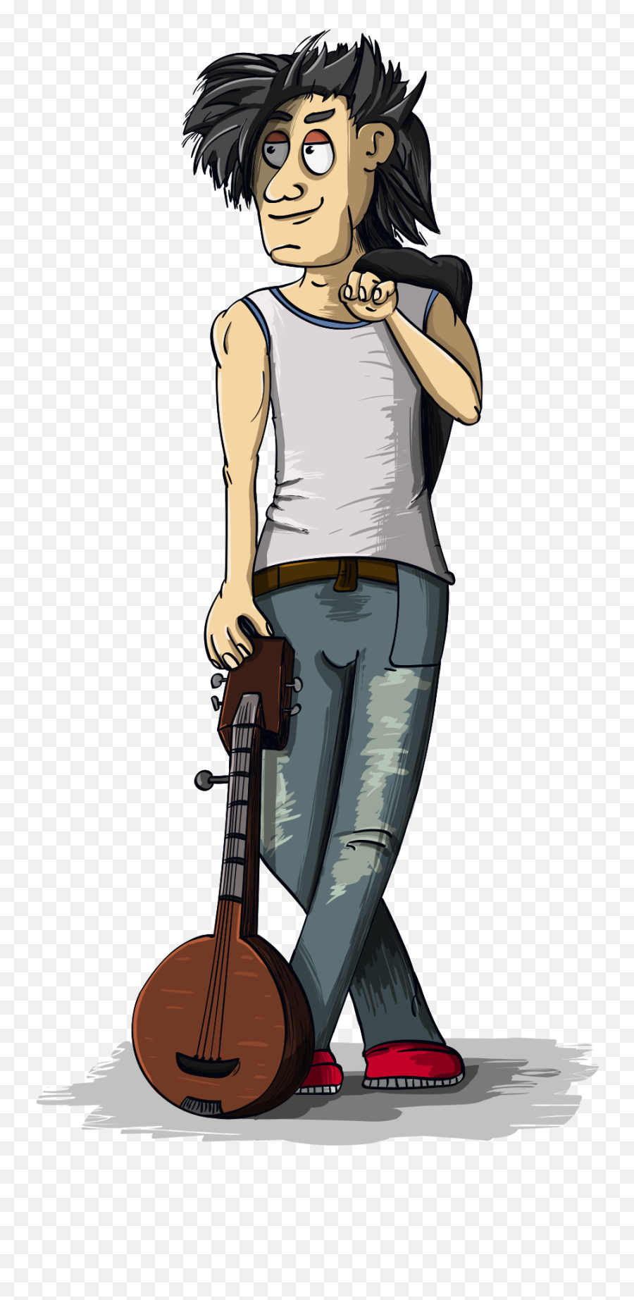 Cartoon Banjist With Banjo - Free Cliparts Musician Png,Banjo Png